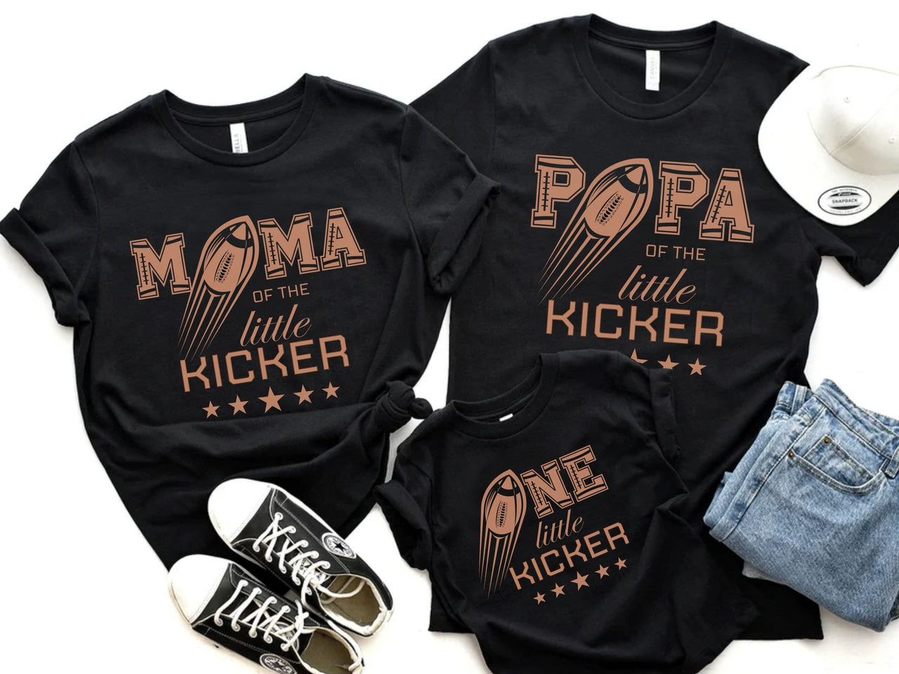 One Little Kicker - Football 1st Birthday Tee