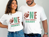 Personalized One Year Down - Football First Birthday Shirt