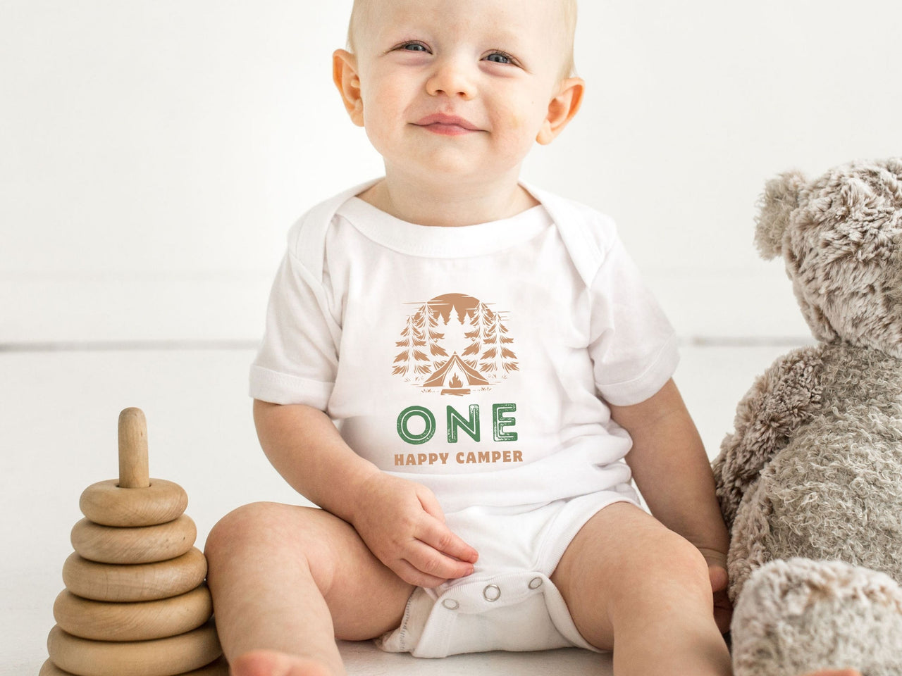 One Happy Camper - Campfire 1st Birthday Shirt