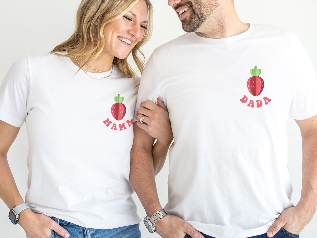 Pixelated Strawberry Pocket Design Birthday Shirt