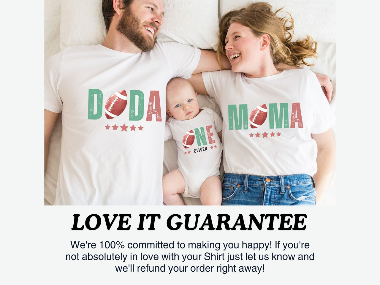 Personalized First Year Down - Football Theme Birthday Tee