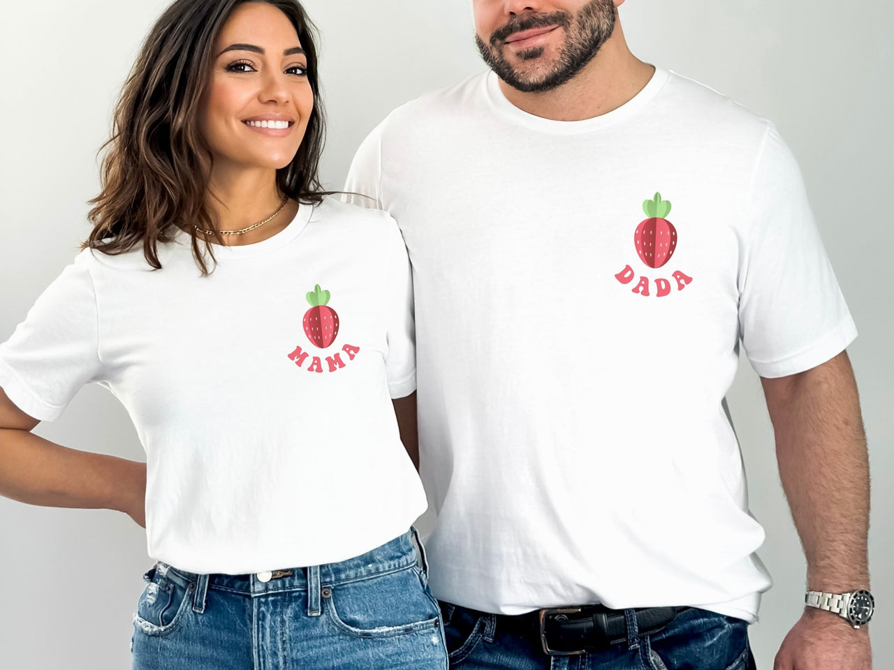 Pixelated Strawberry Pocket Design Birthday Shirt
