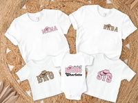 Personalized Pink & Brown Pocket Design Tee - Rodeo 1st Birthday