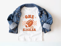 One Little Kicker Football Theme Family Matching Shirts