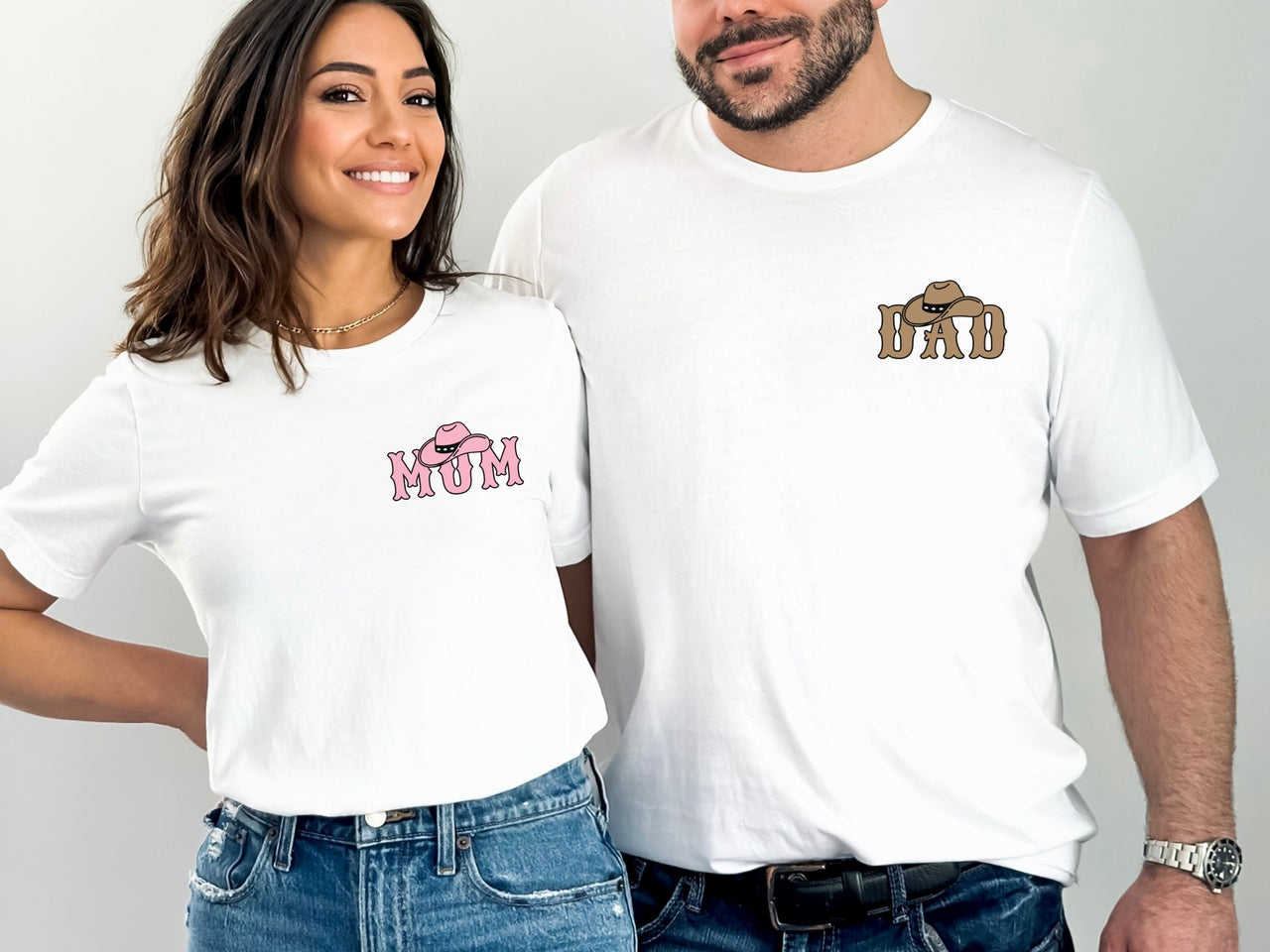 Personalized Pink & Brown Pocket Design Tee - Rodeo 1st Birthday