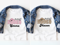 Personalized Pink & Brown Pocket Design Tee - Rodeo 1st Birthday