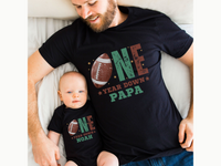Personalized One Year Down - Football First Birthday Shirt