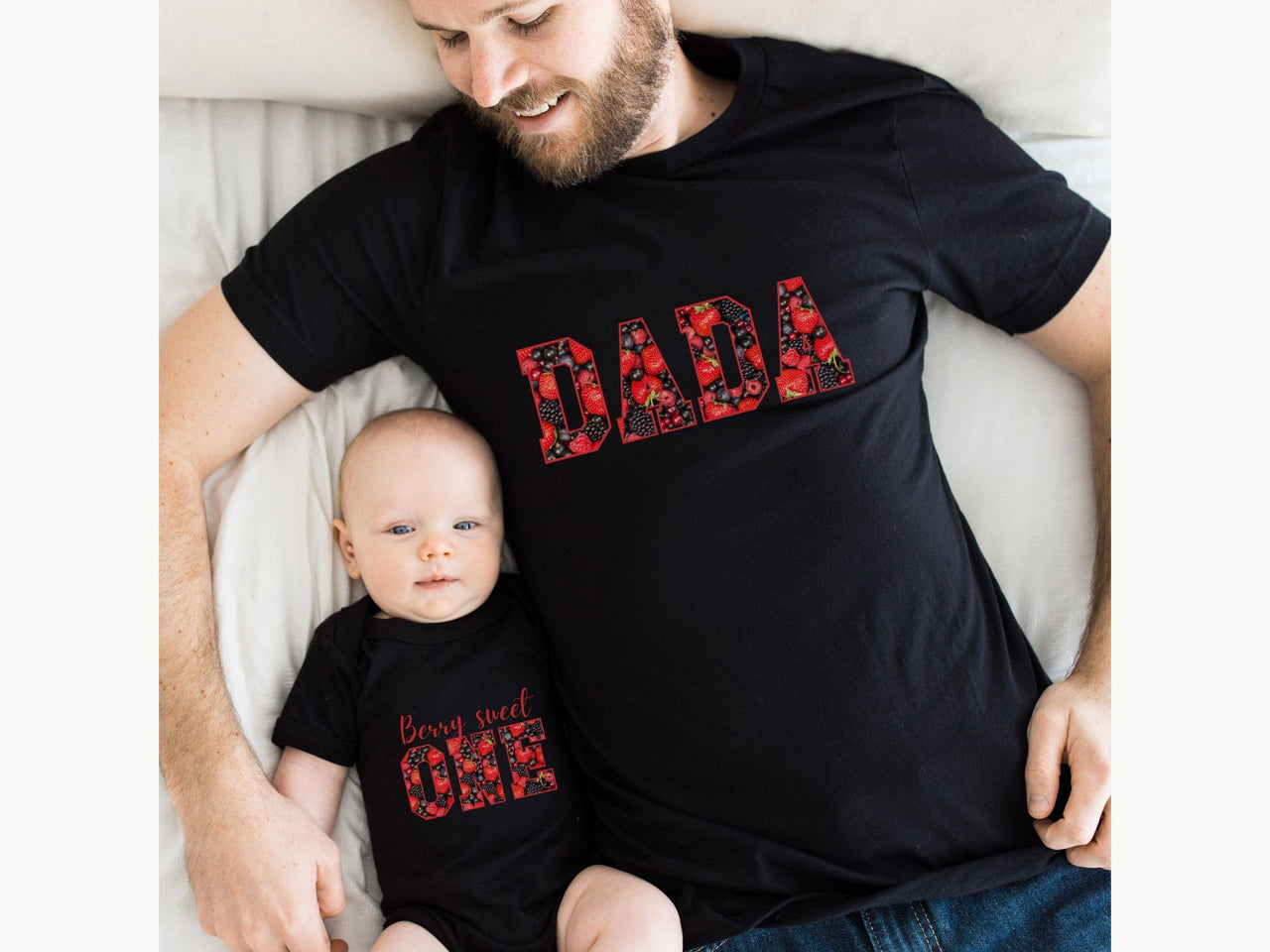 Family Matching Mixed Berry First Birthday Tshirts