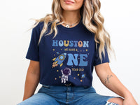 Hanging Astronaut - Space Theme 1st Birthday Tees