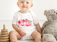 Berry First Birthday - Bunched Up Stawberries Tee