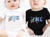Rocket Ship - Space Themed 1st Birthday Shirts