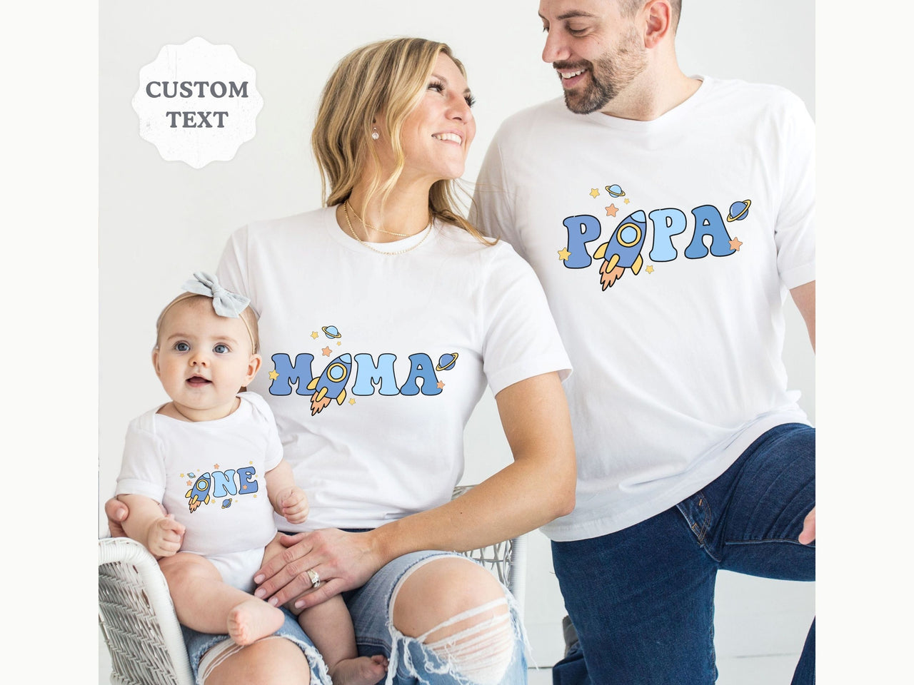 Rocket Ship - Space Themed 1st Birthday Shirts