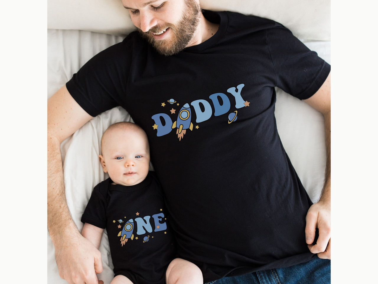 Rocket Ship - Space Themed 1st Birthday Shirts