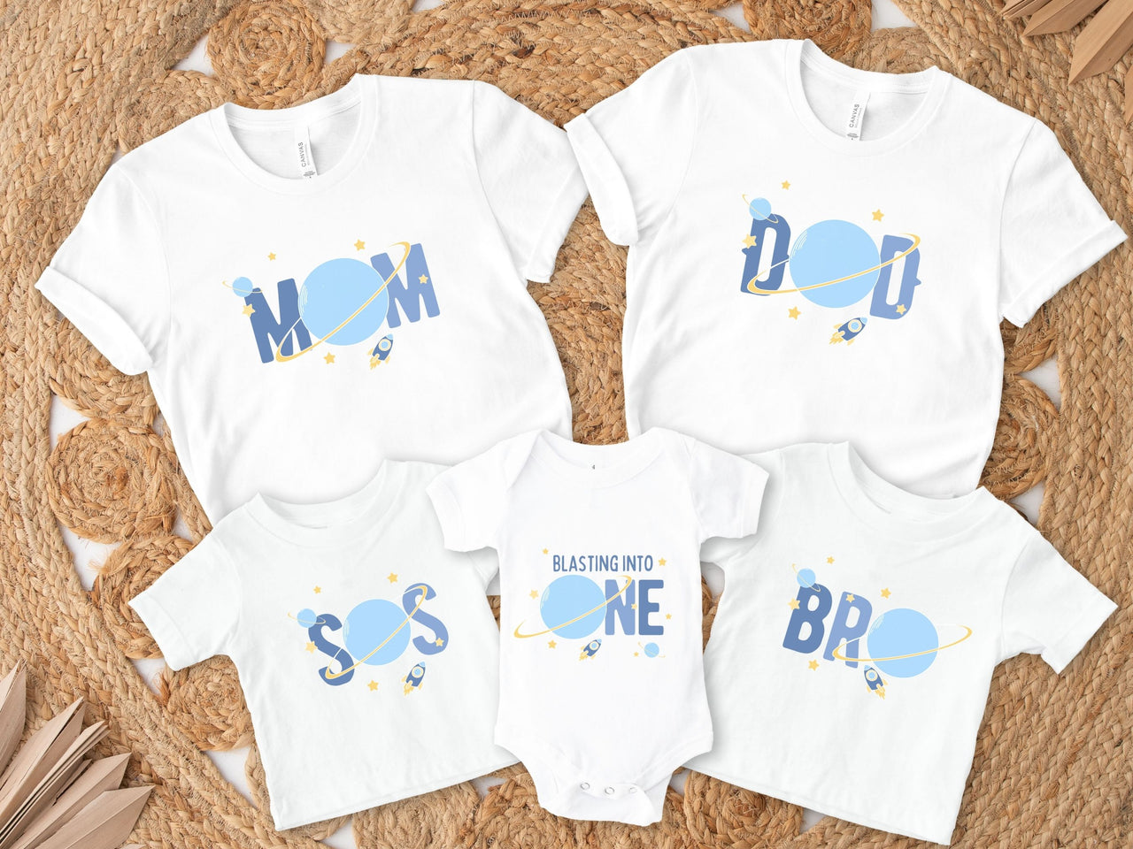 Space Theme - Saturn 1st Birthday Shirt