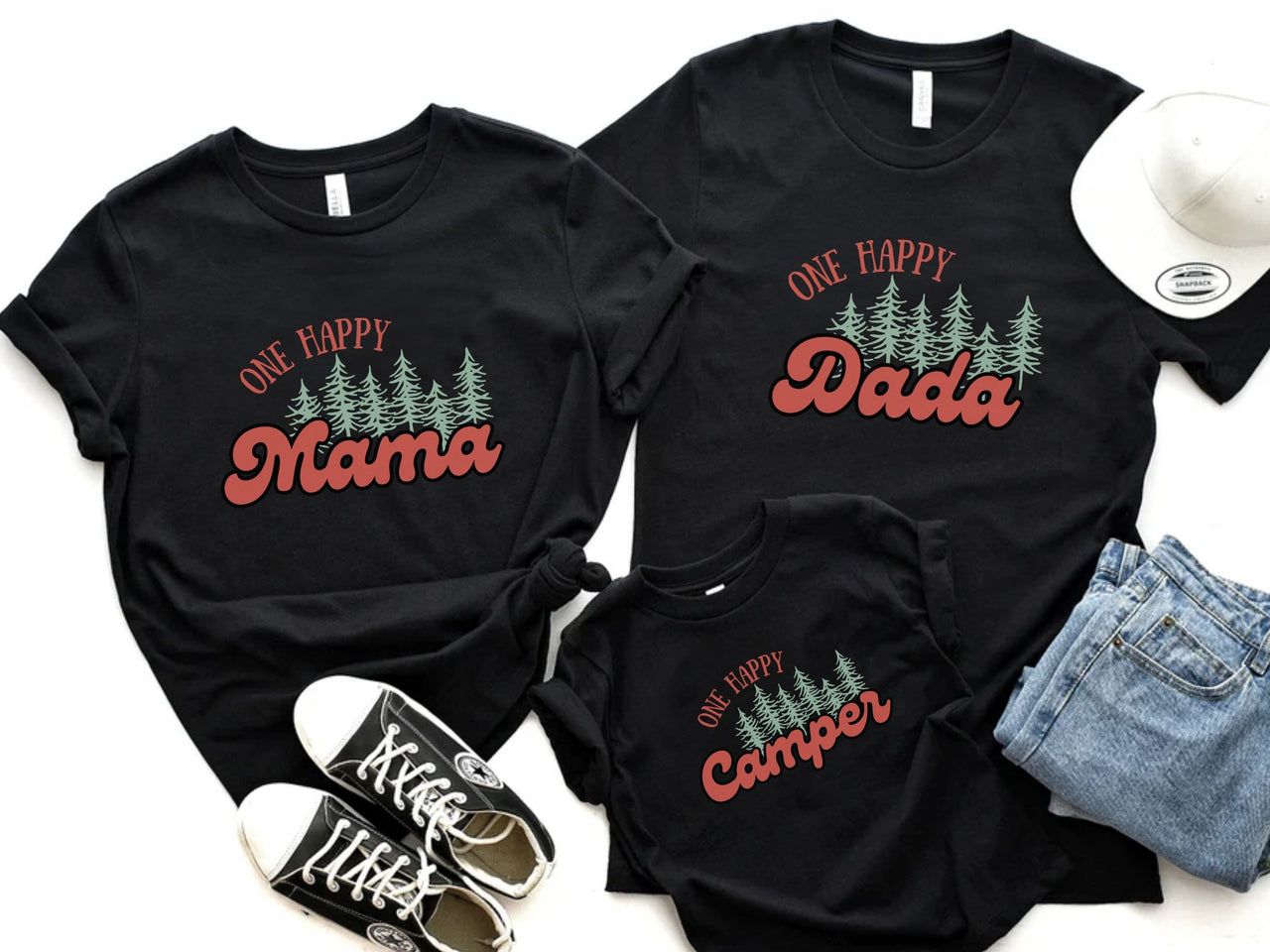 Camping In The Woods Tee - One Happy Camper