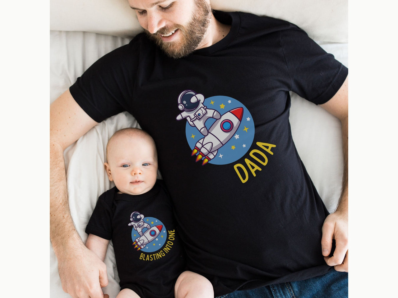 Blasting Into One - Astronaut Dabbing on Rocket Ship Tee