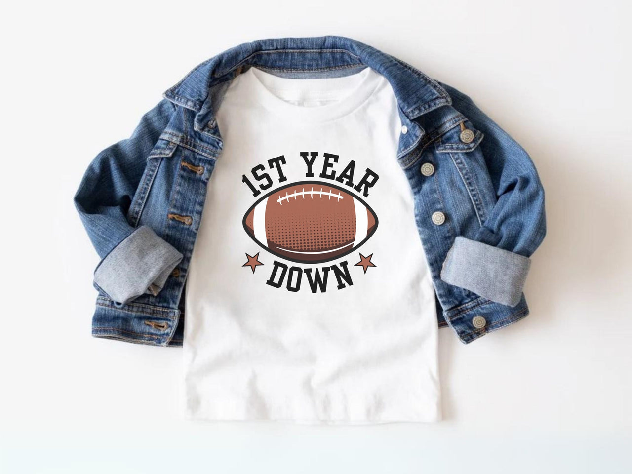 First Touchdown - Football Theme Family Matching Birthday Tees