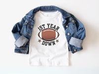 First Touchdown - Football Theme Family Matching Birthday Tees