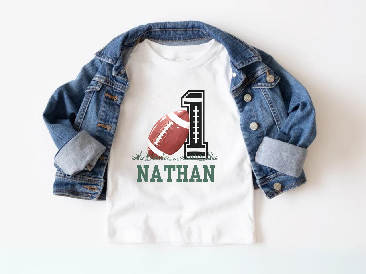 Personalized Football 1st Birthday Shirt