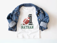 Personalized Football 1st Birthday Shirt