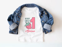Personalized 1st Birthday Tee - Berry First Birthday Theme