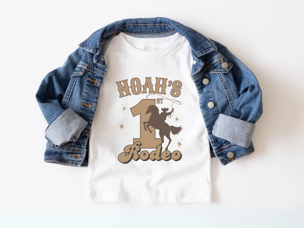 Personalized Cowboy Tee - My First Rodeo Birthday