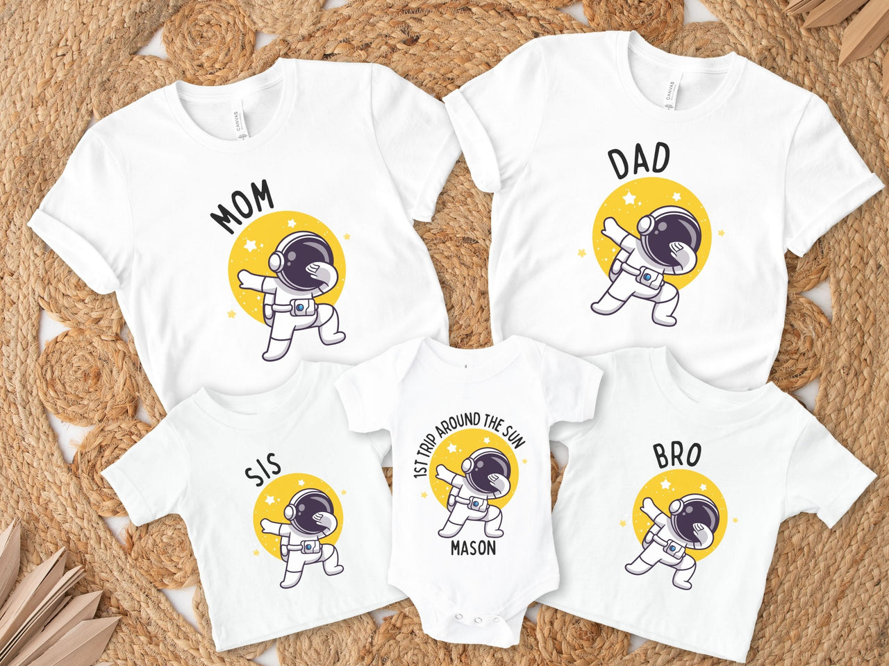 Astronaut Dabbing - Space Theme Family Matching Shirts