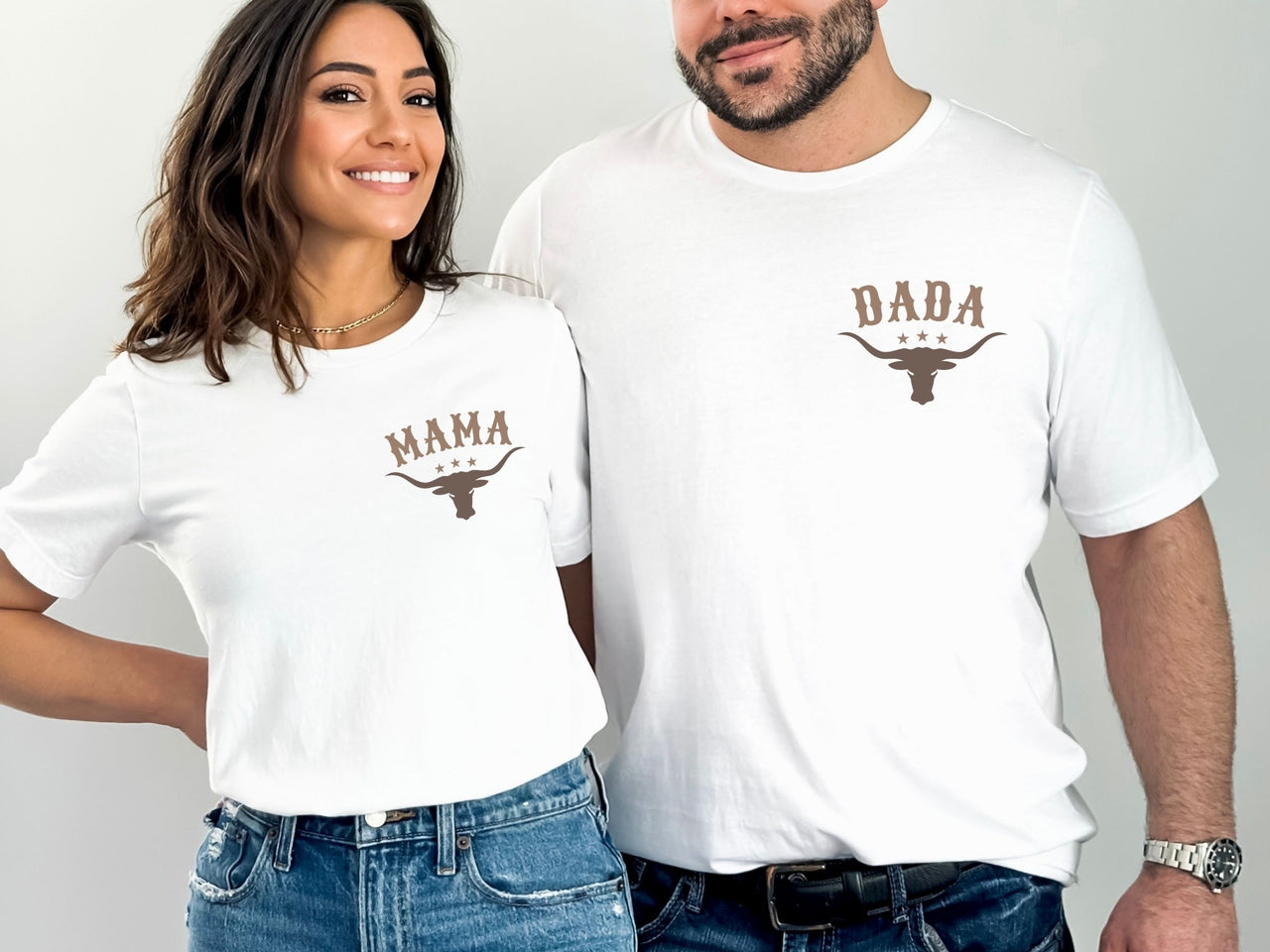 My First Rodeo Pocket Design - Matching Mama Dada Shirts