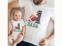 Personalized Football 1st Birthday Shirt