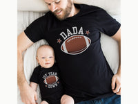 First Touchdown - Football Theme Family Matching Birthday Tees
