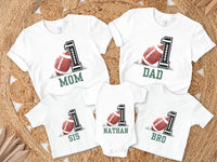 Personalized Football 1st Birthday Shirt