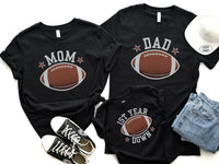 First Touchdown - Football Theme Family Matching Birthday Tees