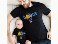 Hanging Astronaut - First Trip Around The Sun Birthday Shirt