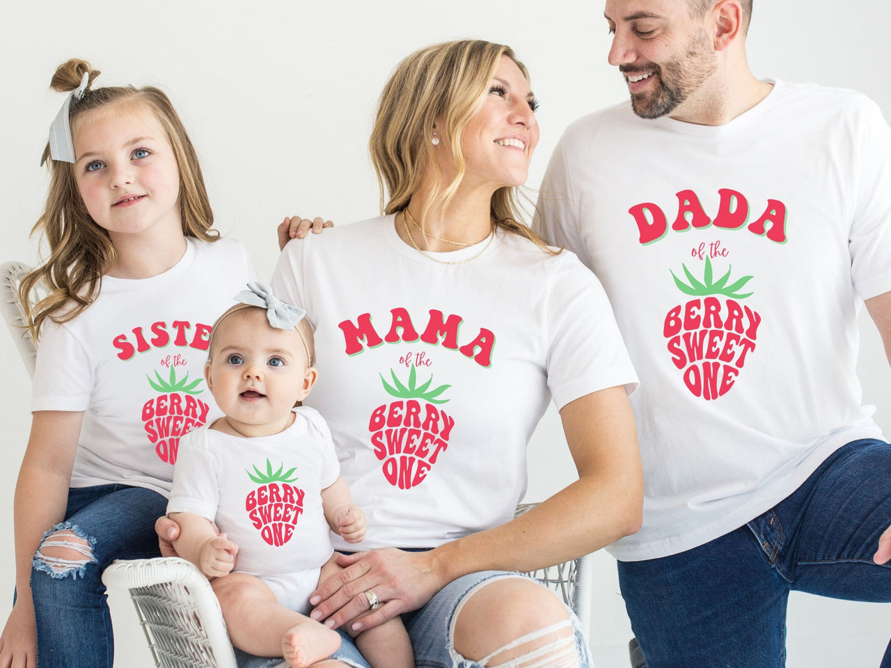 Berry Sweet One - Strawberry Theme Birthday Shirt