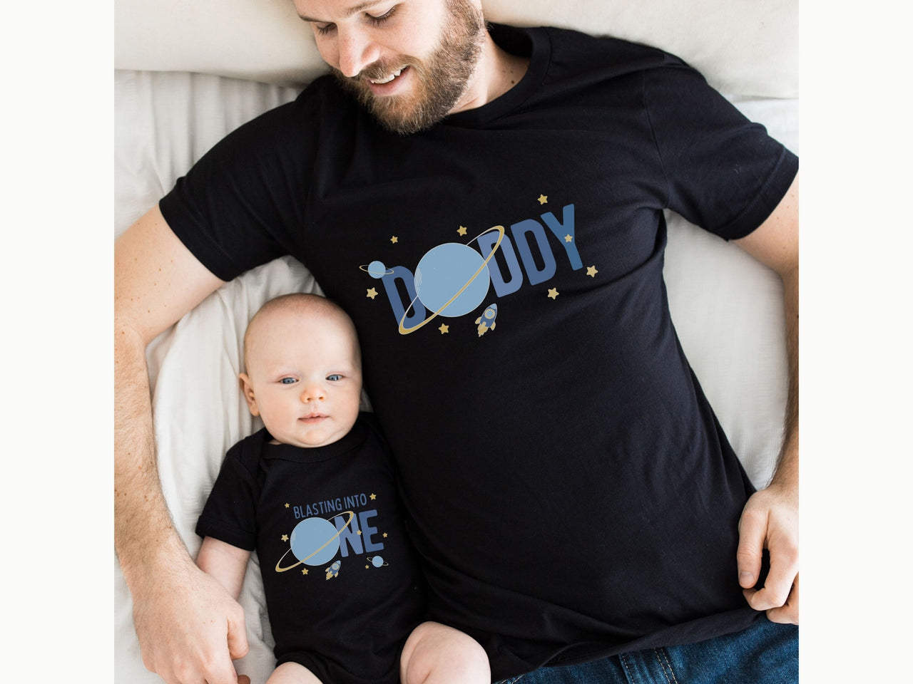 Space Theme - Saturn 1st Birthday Shirt