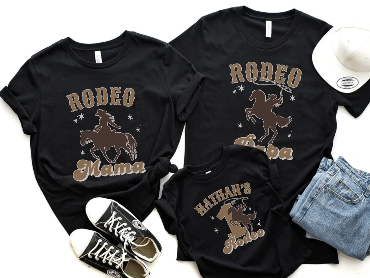 Personalized Cowboy Tee - My First Rodeo Birthday
