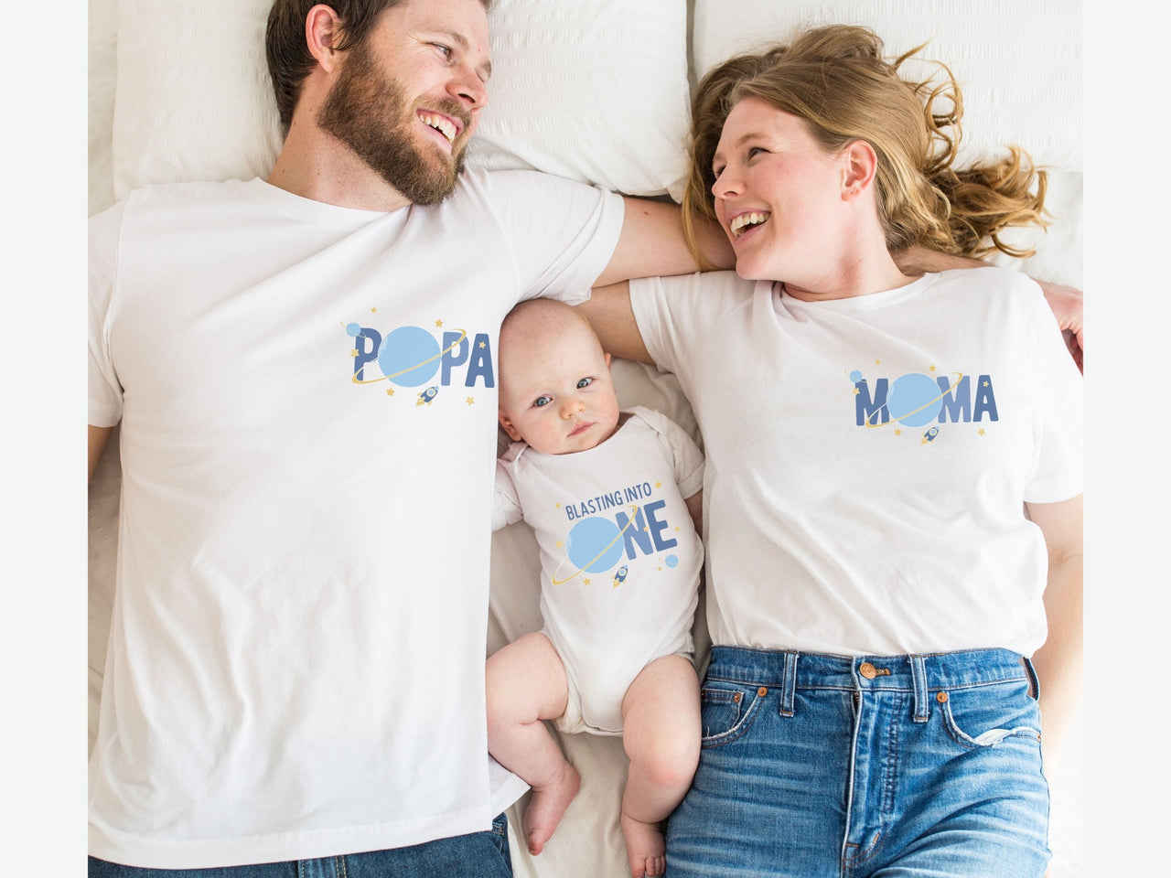 Planet Pocket Design – Space 1st Birthday Tee