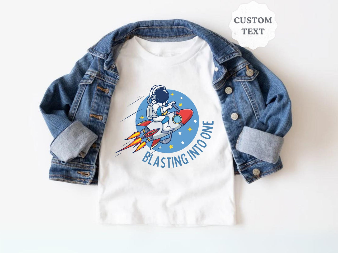 Astronaut Riding Space Ship - Blasting Into One Shirt
