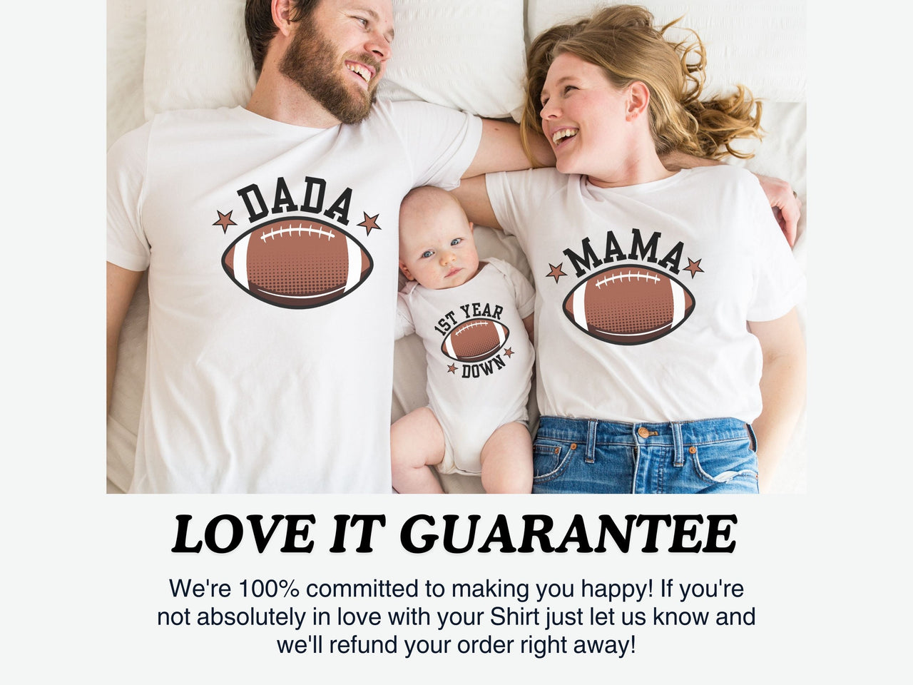 First Touchdown - Football Theme Family Matching Birthday Tees