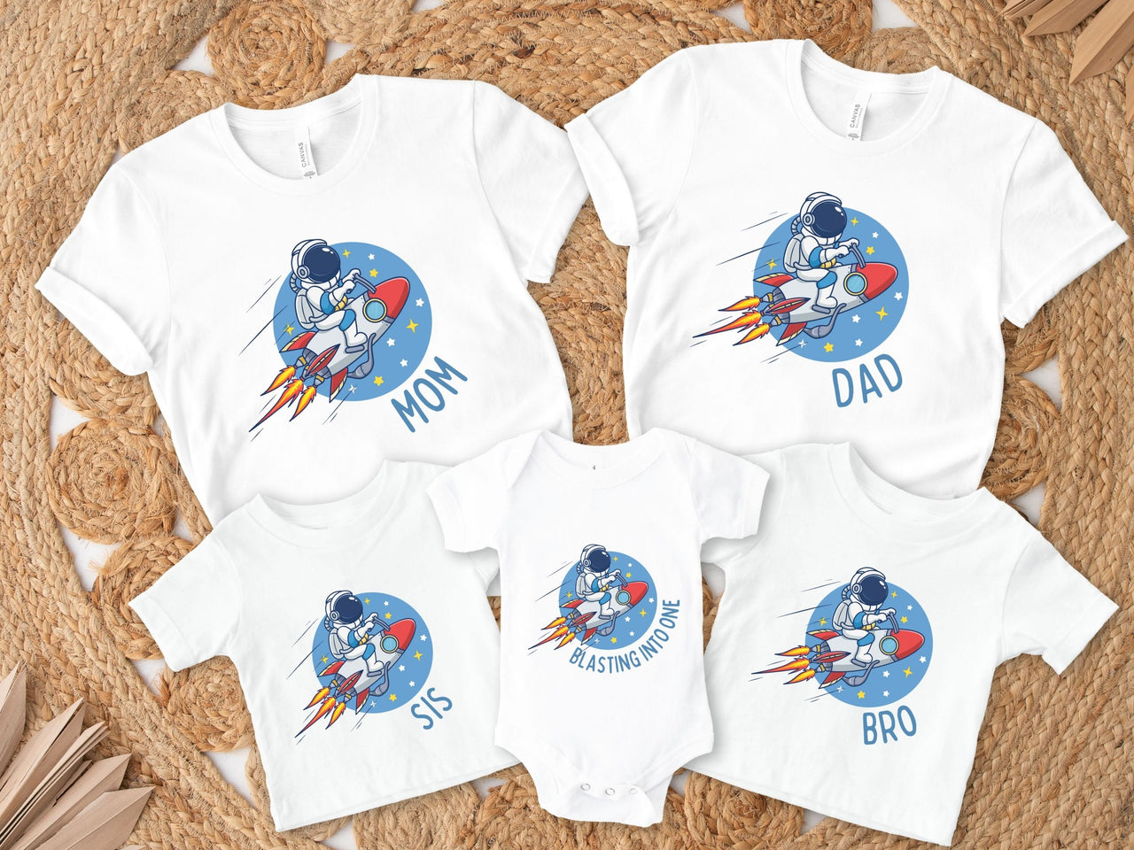 Astronaut Riding Space Ship - Blasting Into One Shirt