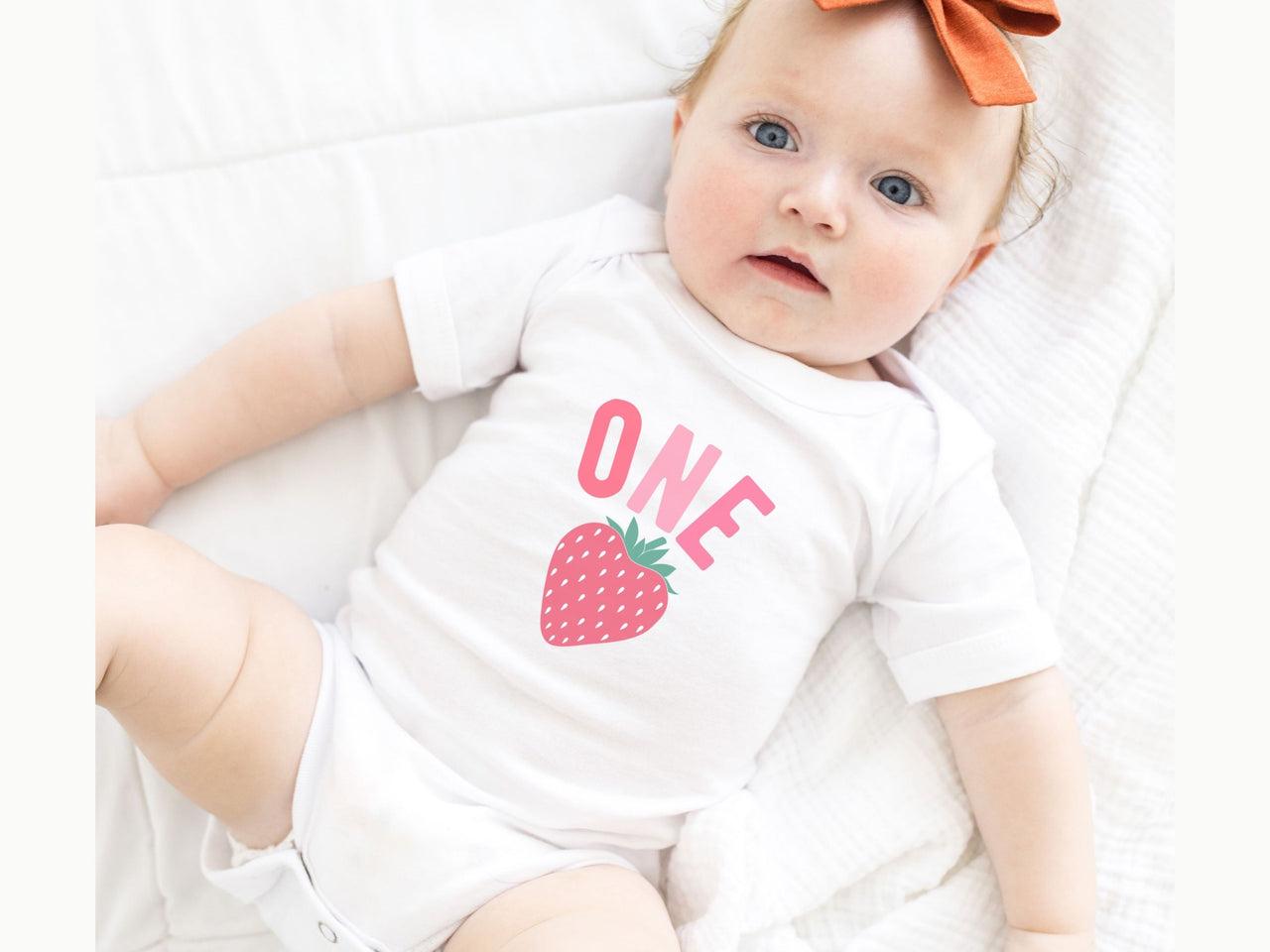 Cute Strawberry Pocket Design - Berry First Birthday Tee