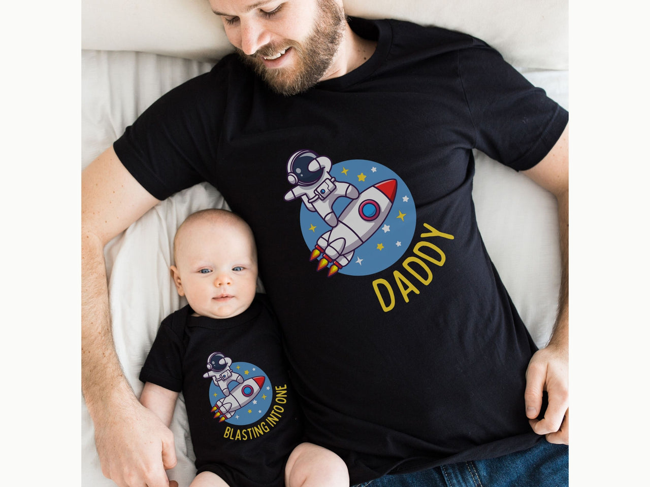 Astronaut Riding Space Ship - Blasting Into One Shirt