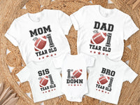 Football First Birthday Touchdown - Family Matching Tees