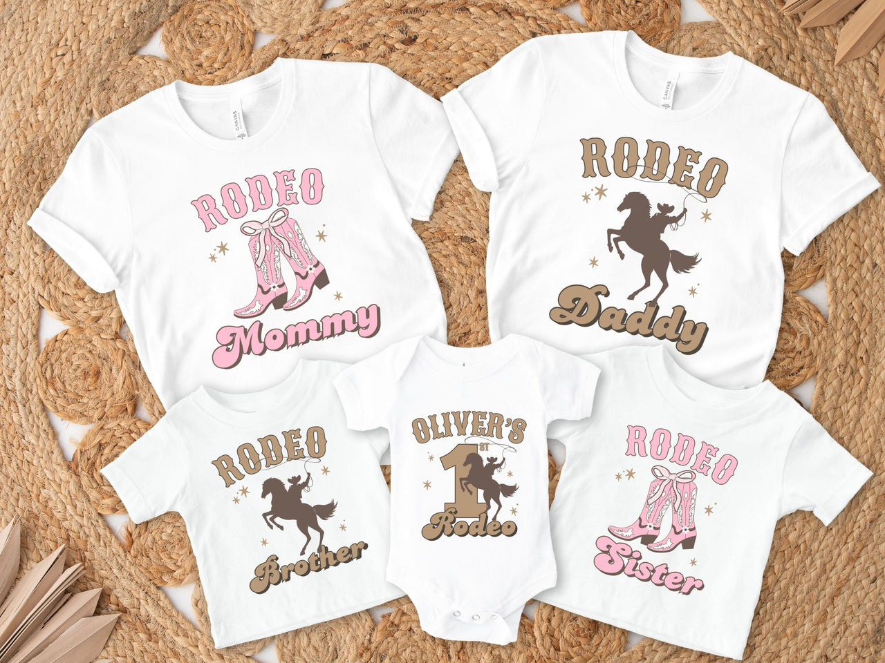 Personalized Cowboy & Cowgirl - My First Rodeo Shirts