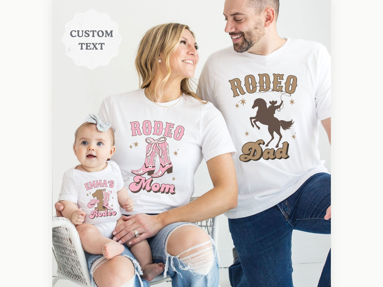 Personalized Cowboy & Cowgirl - My First Rodeo Shirts
