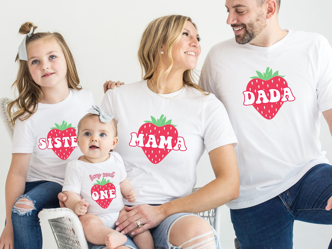 Berry 1st Birthday Tee - Family Matching Strawberry Shirts