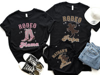 Personalized Cowboy & Cowgirl - My First Rodeo Shirts