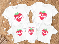 Berry 1st Birthday Tee - Family Matching Strawberry Shirts