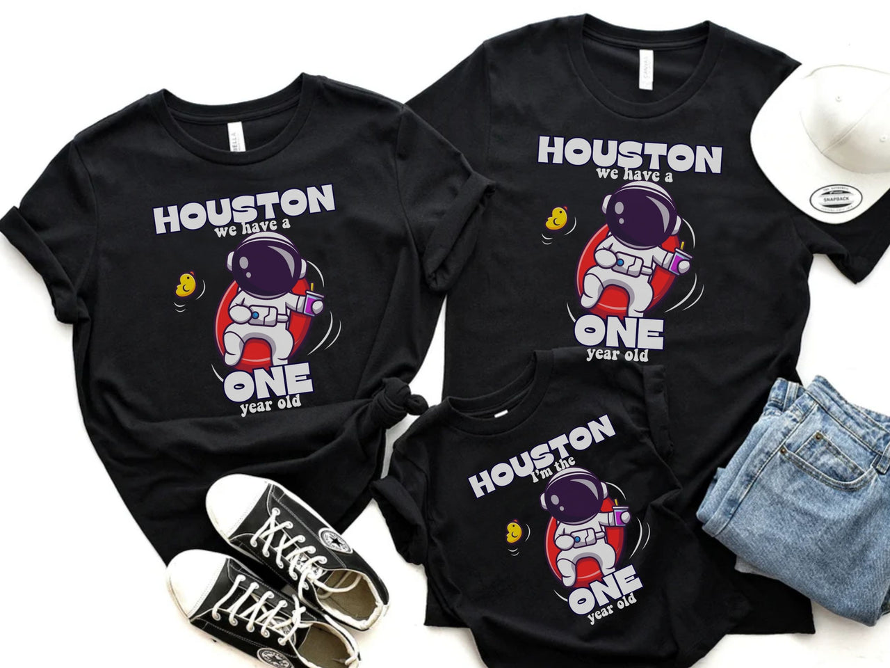 Astronaut Chilling - Houston We Have a One Year Old Theme