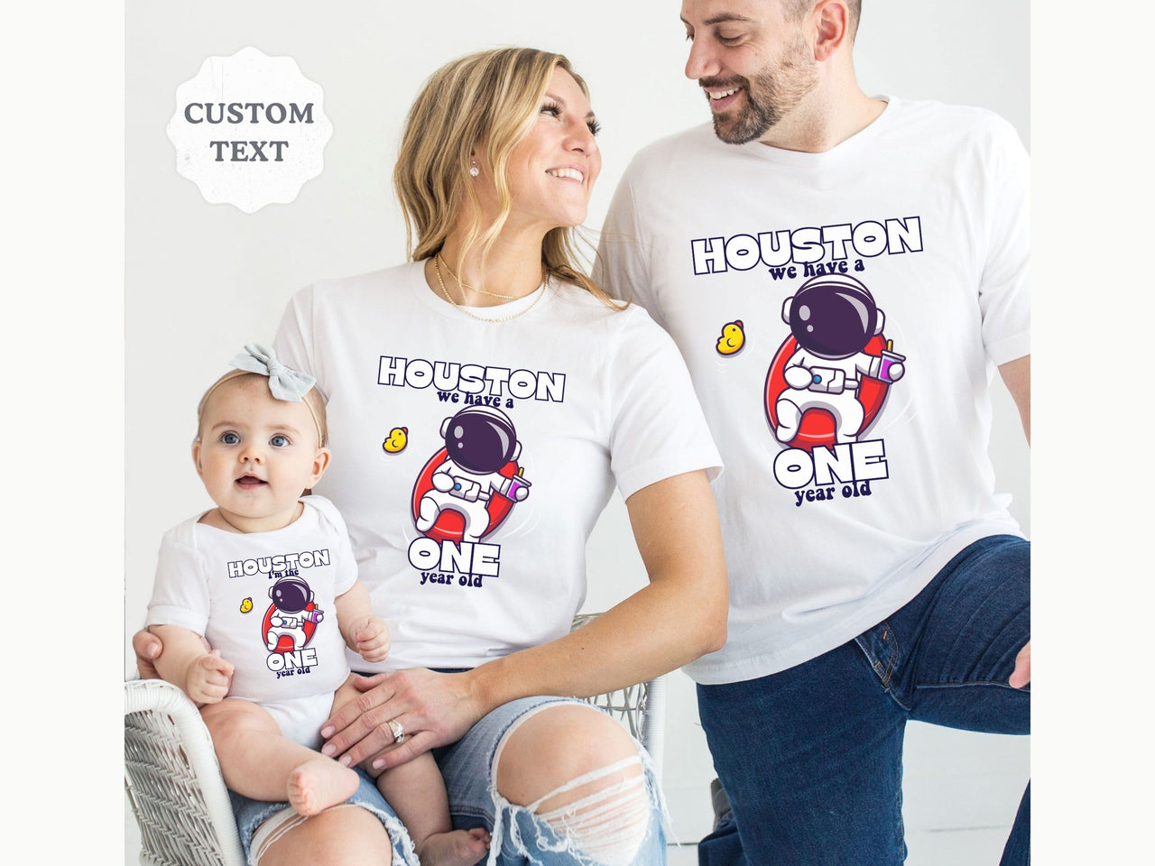 Astronaut Chilling - Houston We Have a One Year Old Theme